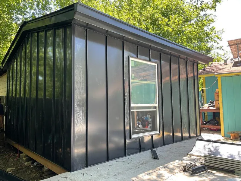 Black standing seam metal wall panels for Metal Roof Installation in Fort Myers Shores